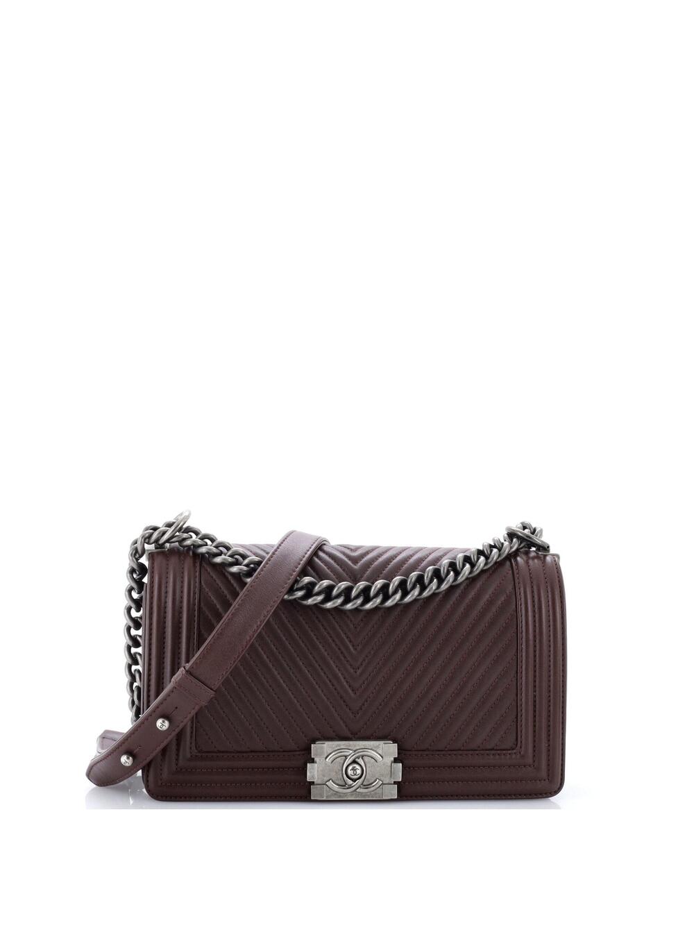 Chanel Boy Flap Bag Chevron Calfskin #370873C43B